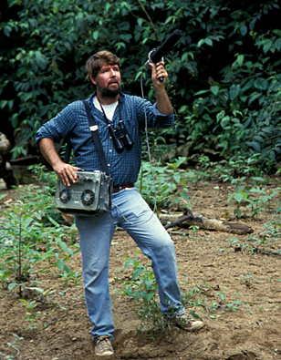 Theodore A. Parker III, recording in the field